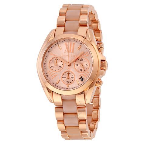 michael kors chronograph rose gold|Michael Kors small gold watch.